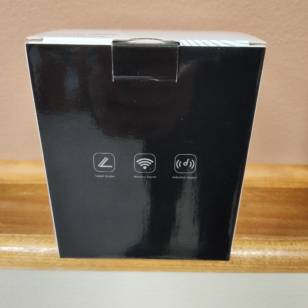 NEW In Box! Black 360° Rotating Bluetooth Speaker, Colorful Ambient Light - Picture 4 of 4